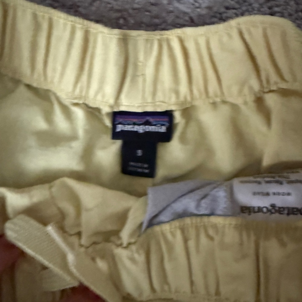 Patagonia Yellow Performance Shorts Elastic Waist